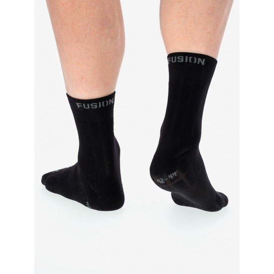 FUSION - RUN SOCK, Color: BLACK